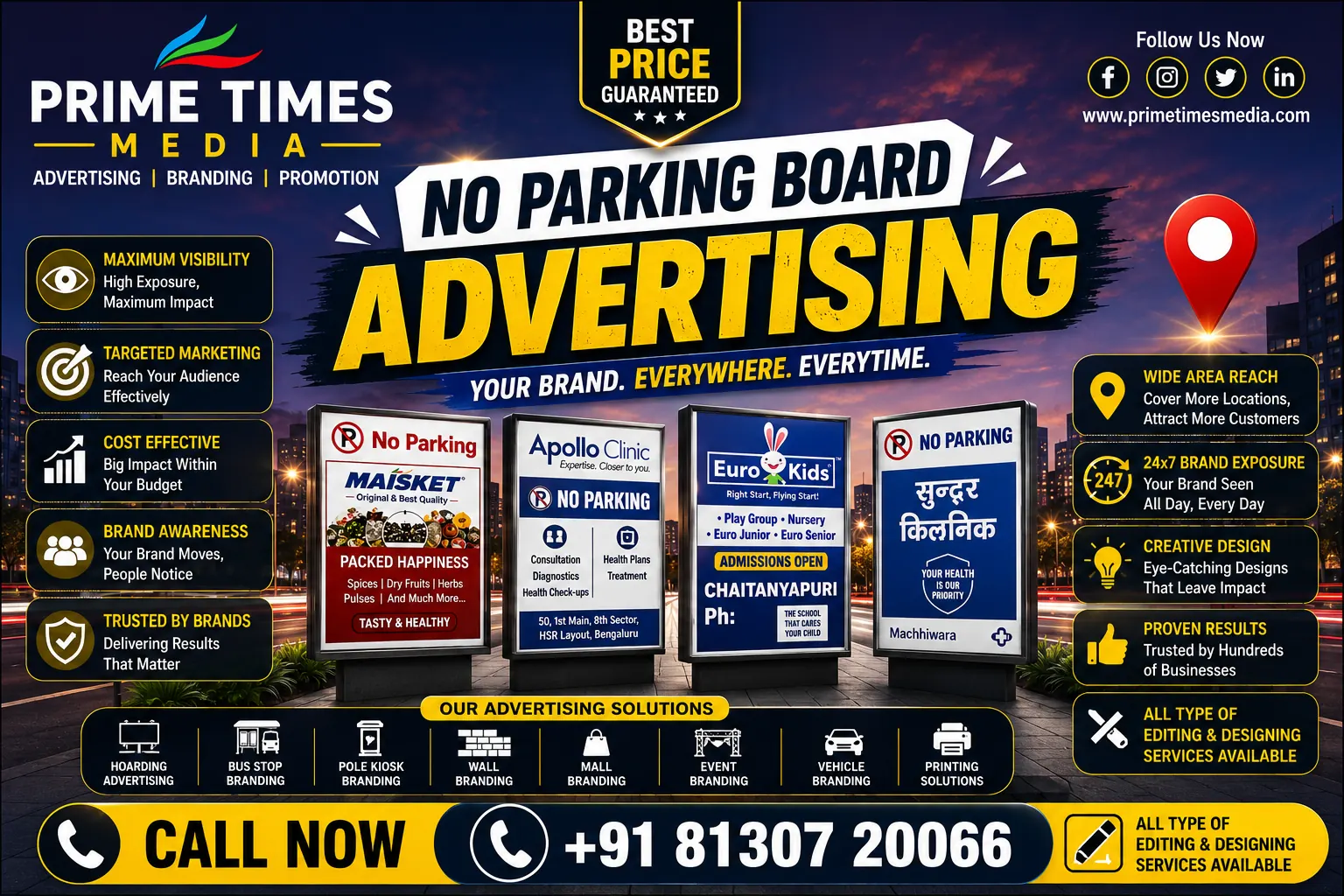 No parking display branding